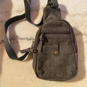 Urban Outfitters Gray Canvas Crossbody Bag